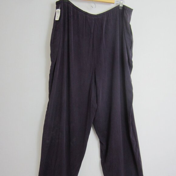 New Coldwater Creek Womens 20W Eggplant Purple Tencel Rayon Pants Slacks $75 NWT - Picture 3 of 8